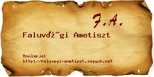 Faluvégi Ametiszt névjegykártya